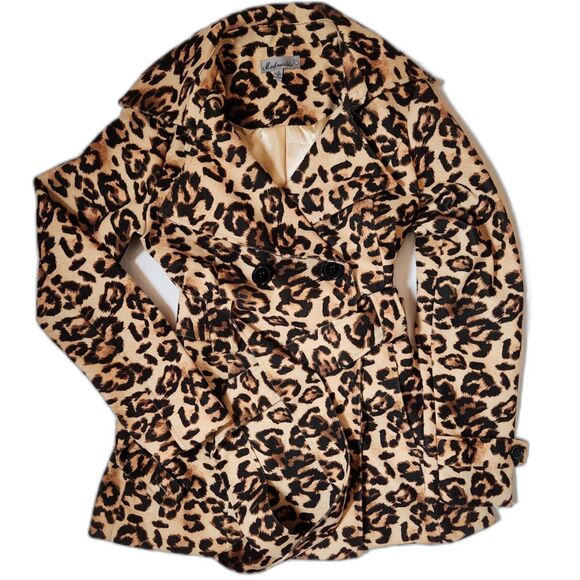 Mod Modele Leopard Print Pea Coat | Women's Size Small - Picture 1 of 10